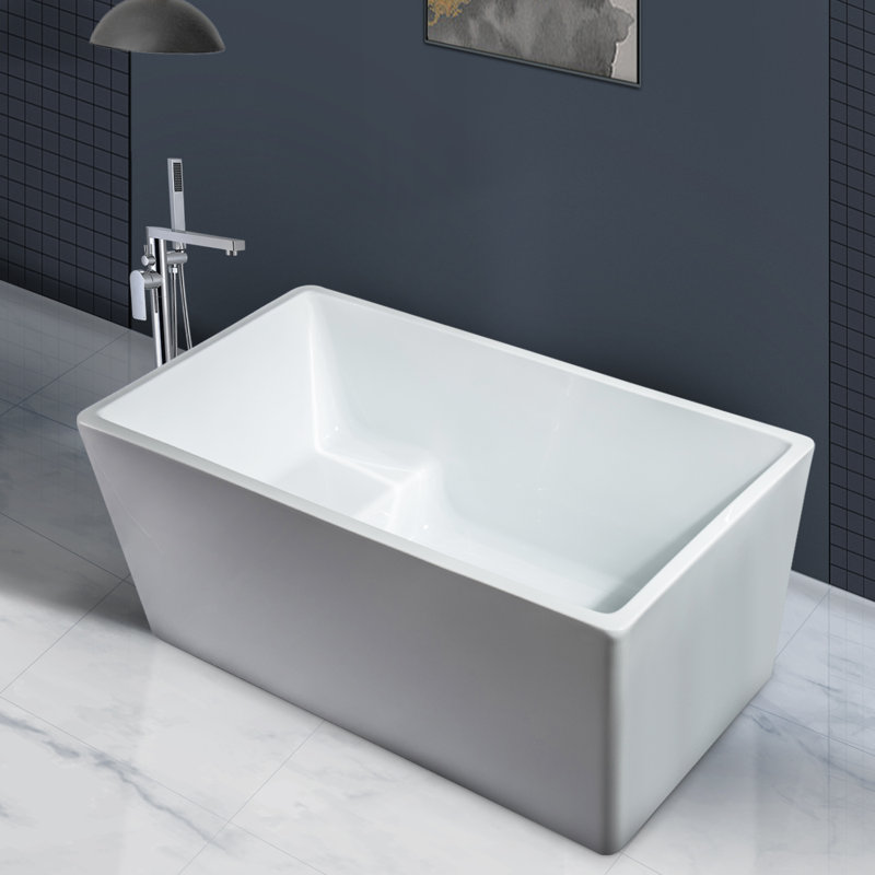 Baignoire de trempage autoportante en acrylique avec siège Ed L 47 po x l 27 po