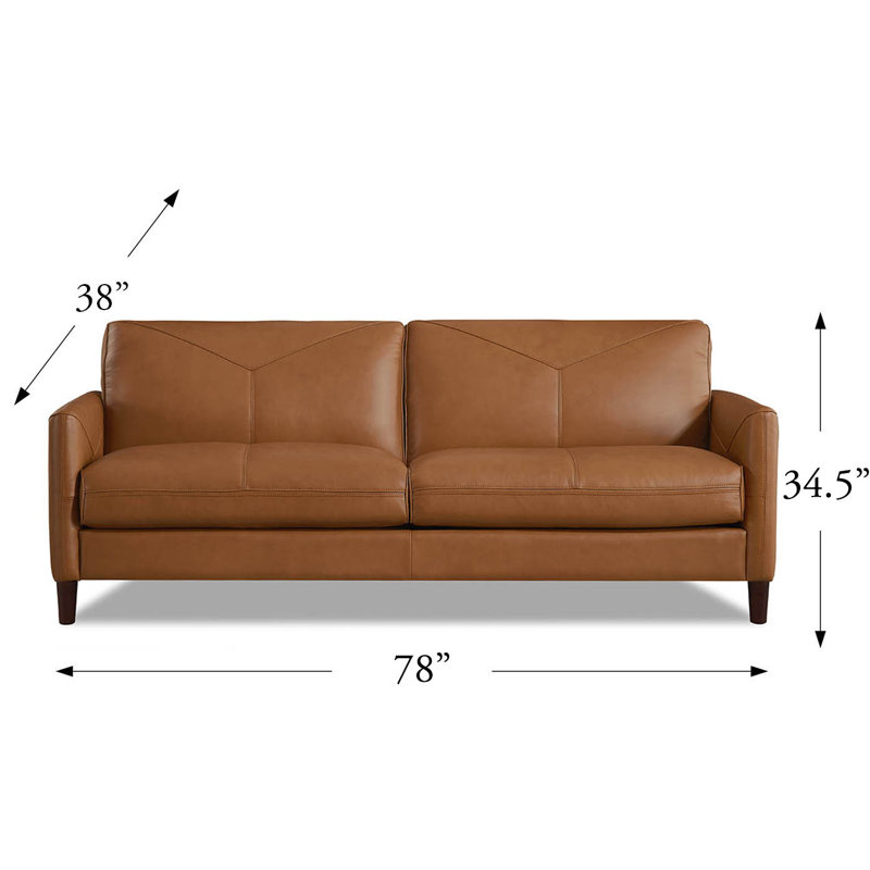 Middleton Top Grain Sofa Couch, Yorkdale Cognac Brown