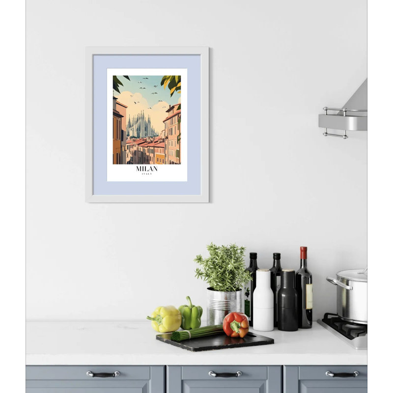 Timeless Elegance Of Milan Art Print, 42 cm H x 30 cm W