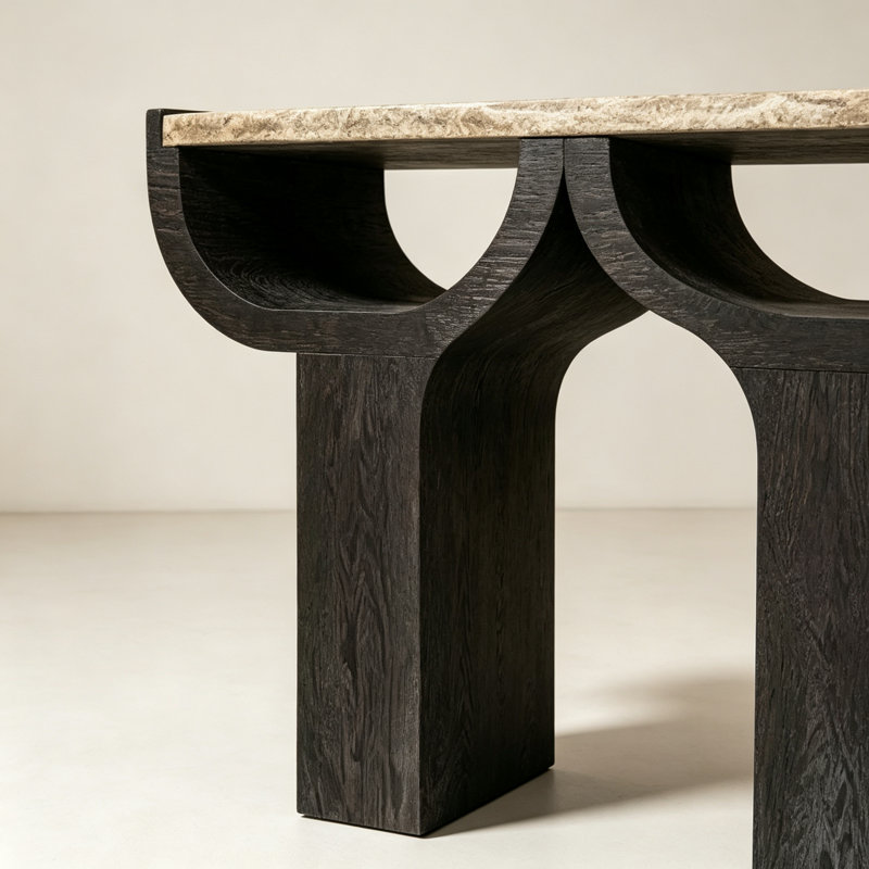 Console Mid-Century, 33.5" H x 63" W x 13.8" D