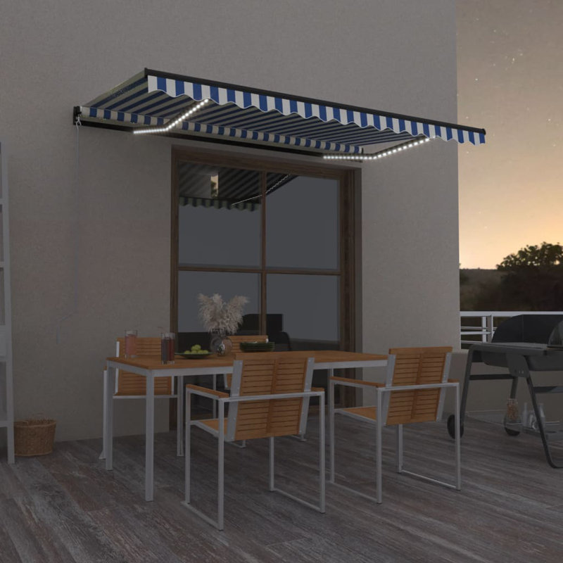 VidaXL 400cm W x 300cm D Retractable, Blue