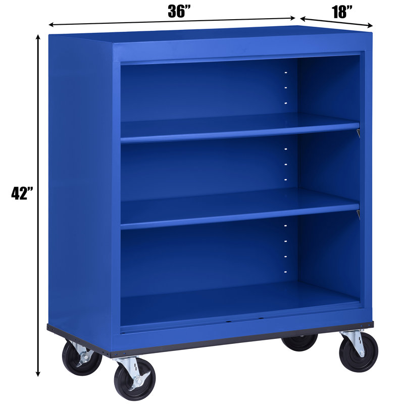 Armoire de rangement simple en acier de calibre 24 (H 42 po x l 36 po x P 18 po), Bleu