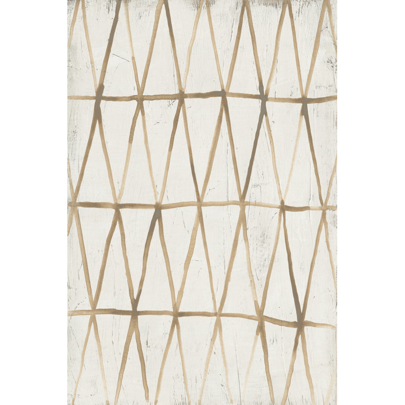 Neutral Lattice III 1 Piece Wrapped Canvas Wall Art, 46cm H x 30cm W