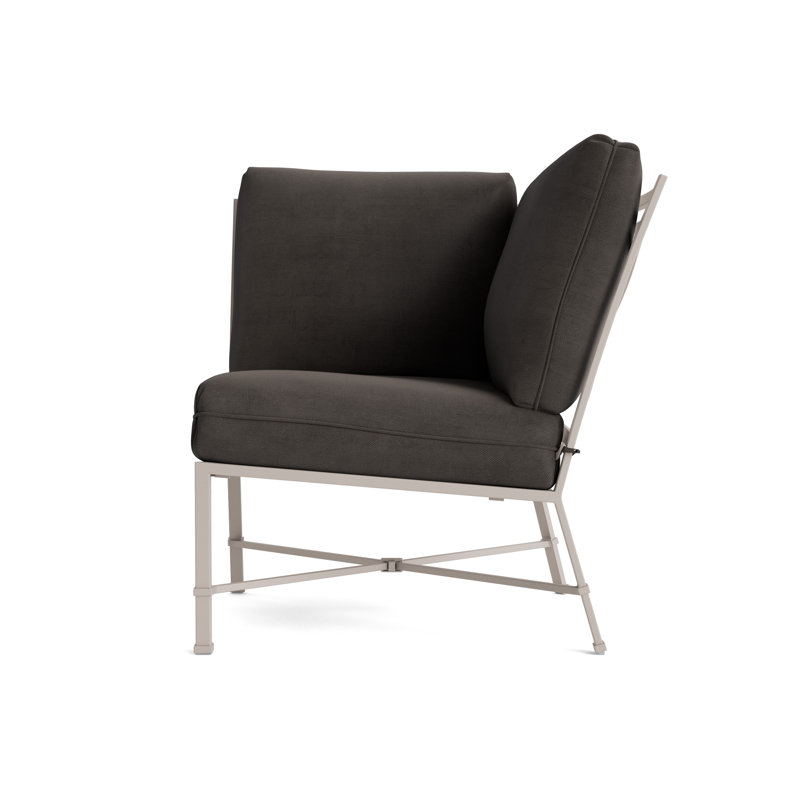 Venetian Outdoor Patio Sectional, Fusion Charcoal, Dove