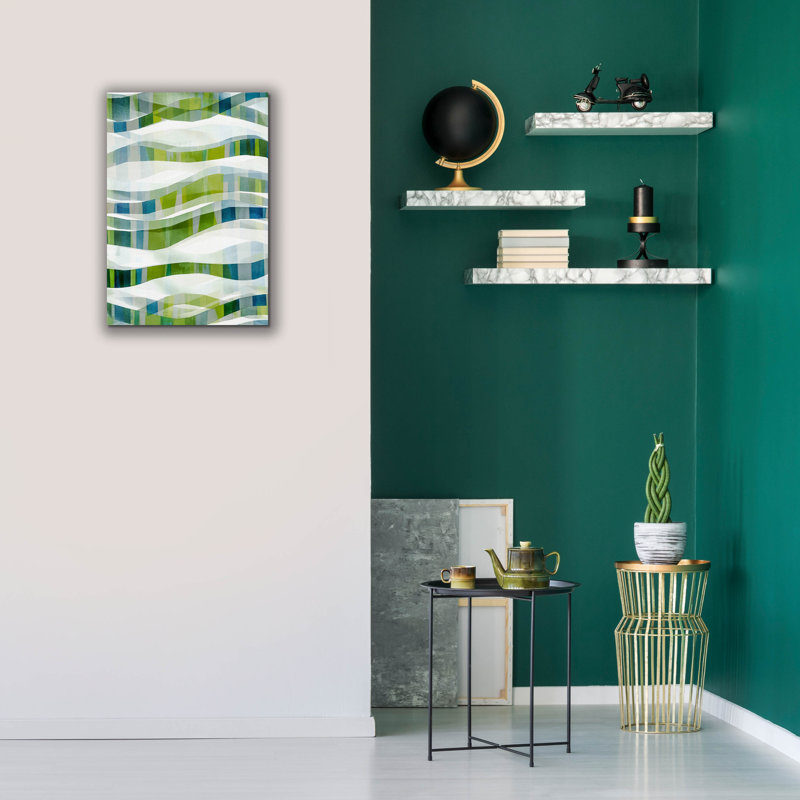 Art mural sur toile Wrought Studio ™ «It Goes In Waves No. 1» par Tamar Zinna, H 26 po x l 18 po x P 0,75 po
