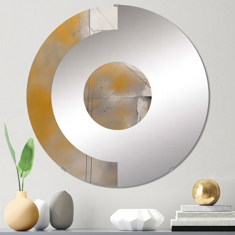 Zuzu - Miroir mural demi-cercle, 23,6 po x 23,6 po