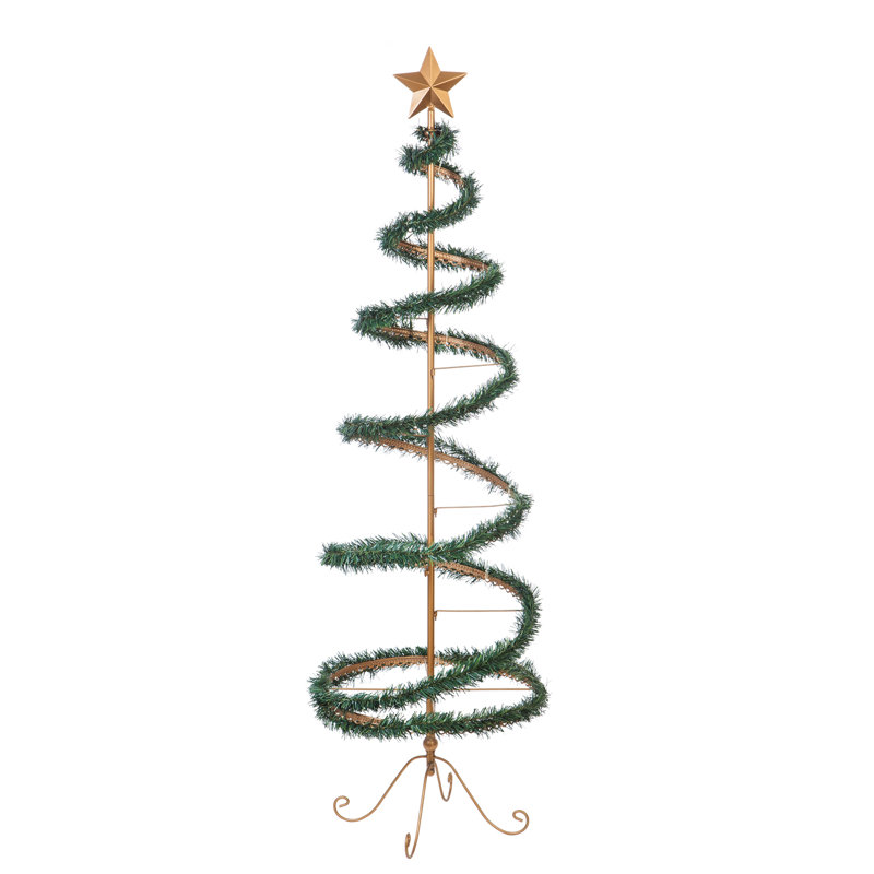 Présentoir d'arbre avec guirlande et étoile
