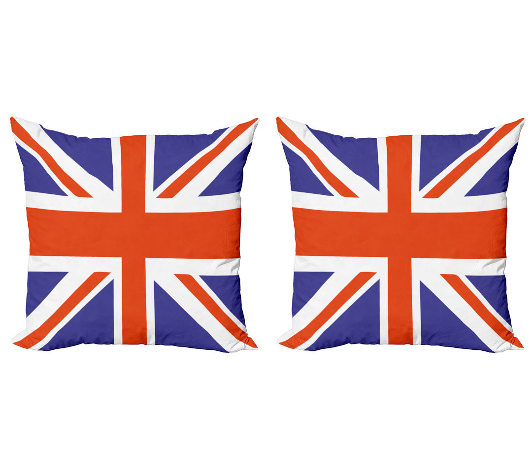 Kissenbezug, Britische Loyal, Union Jack, Royal Blue Weiß