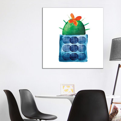 Colourful Cactus IX 1 Piece Wrapped Canvas Painting