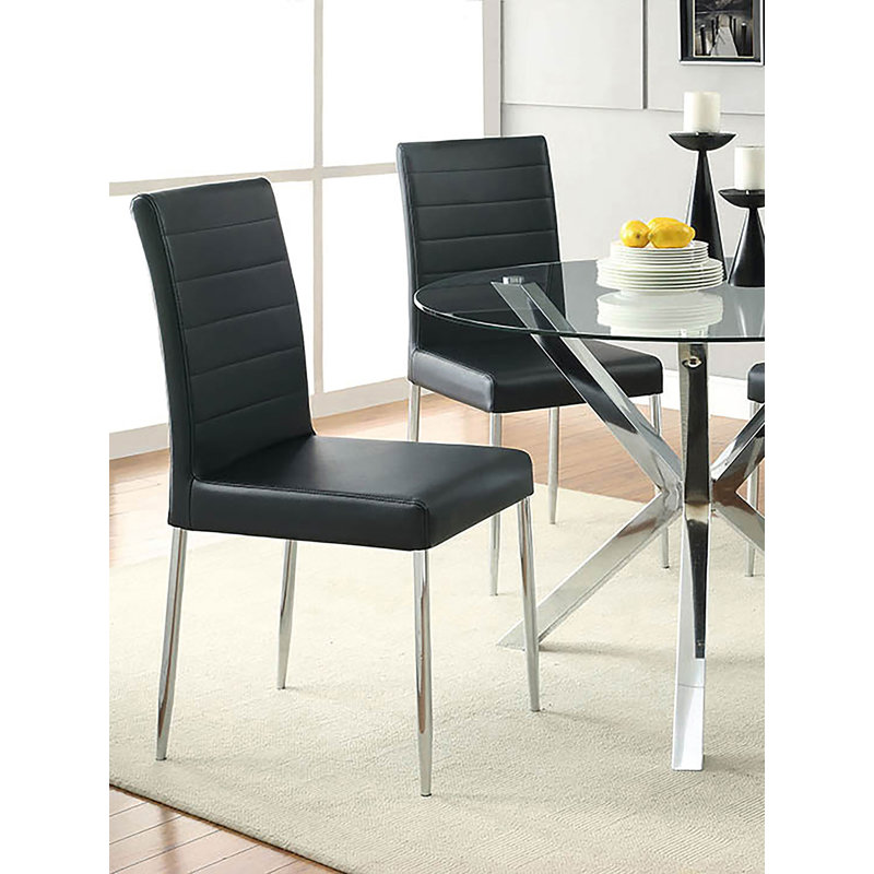 Chaise d'appoint rembourrée Ehrhardt, Noir