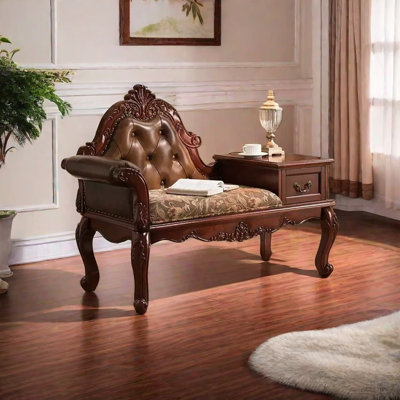 Chaise longue en similicuir durable