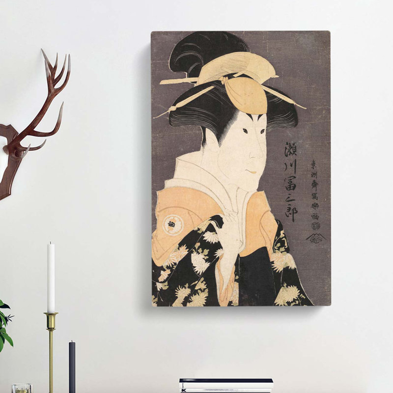 Segawa Tomisaburo by Sharaku Toshusai - Wrapped Canvas, 50cm H x 35cm W x 3cm D