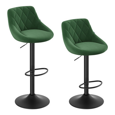Paynter Swivel Upholstered Adjustable Height Bar Stool with Steel Frame