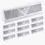Registres de plancher - évents de plancher pour registre de plinthe CVC - blanc-116184215