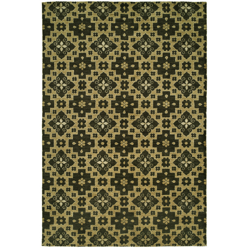 Dumraon Geometric Area Rug in Chino, Rectangle 6' x 9'