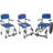 Aluminum Bariatric Rehab Shower Commode Chair With Two Rear-locking Casters