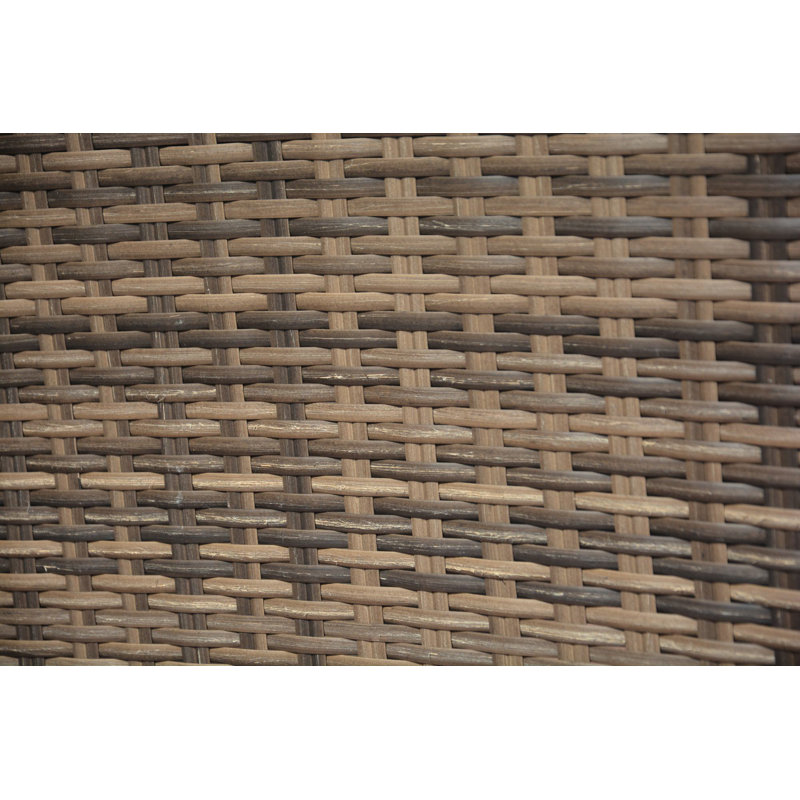 Chaise de patio rembourrée avec repose-pieds, Brun