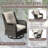 4-Pieces Wicker Outdoor Patio Furniture Set Rattan Chair Wicker Set with Beige Cushion-456100542
