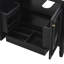 Meuble-lavabo de 30 po avec lavabo, armoire de décoration de style rétro. Finition noire, bois véritable, lavabo en céramique, tablette design. Noir, plateau lisse-334459120