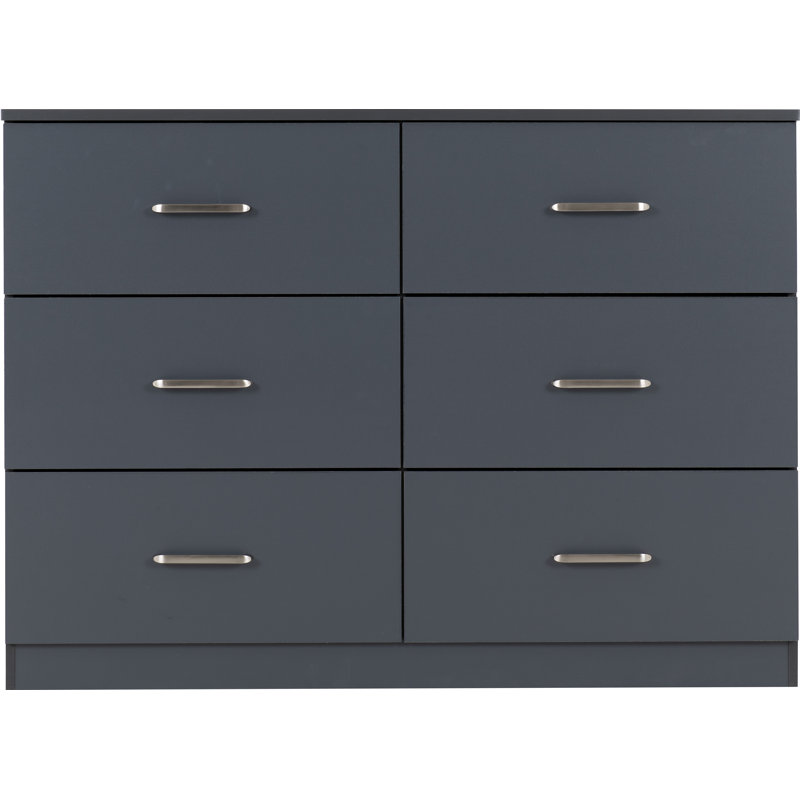 Sumrah 110cm W 6 - Drawer Chest of Drawers, Grey