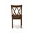 5 Piece Dining Room Table Set Includes a Round Dining Table with Pedestal and 4 Linen Fabric Chairs, Mahogany-748710719-682170270