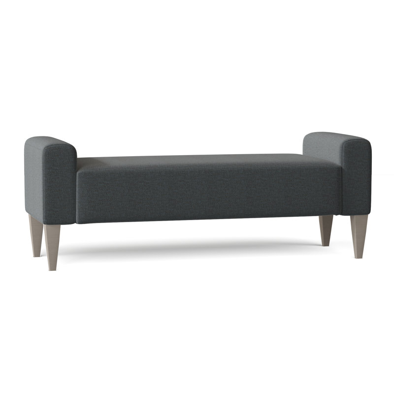 Sudbury Upholstered Bench, Antique Gold, Dark Grey Chenille 1053-011