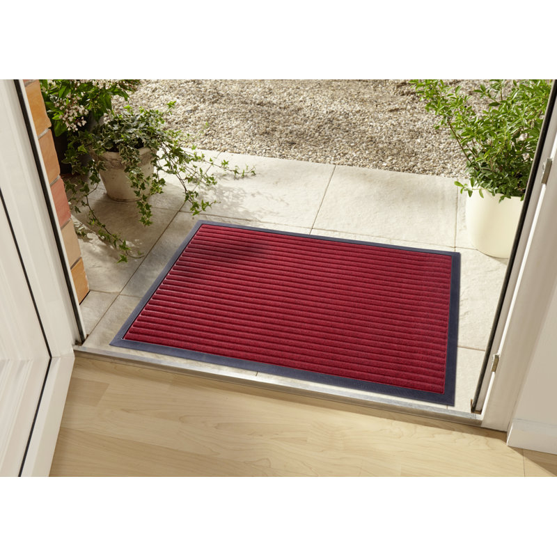 Non-Slip Indoor / Outdoor Doormat, Rectangular 40 x 60cm, Red