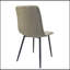 55 Inch MDF Wood Dining Table And Modern Linen Chair Set Of 4, Mid Century Design With Metal Base & Legs-1107136244-1107136251