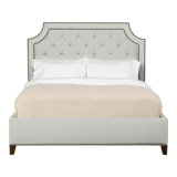 Audrey/Asher Queen Tufted Upholstered Low Profile Panel Bed