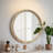 Round Wall Mirror With Beaded Frame-1417915546