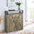 Rustic Oak Dining Storage Server - Large Capacity With Adjustable Shelves 3-Door For Spacious Cabinet