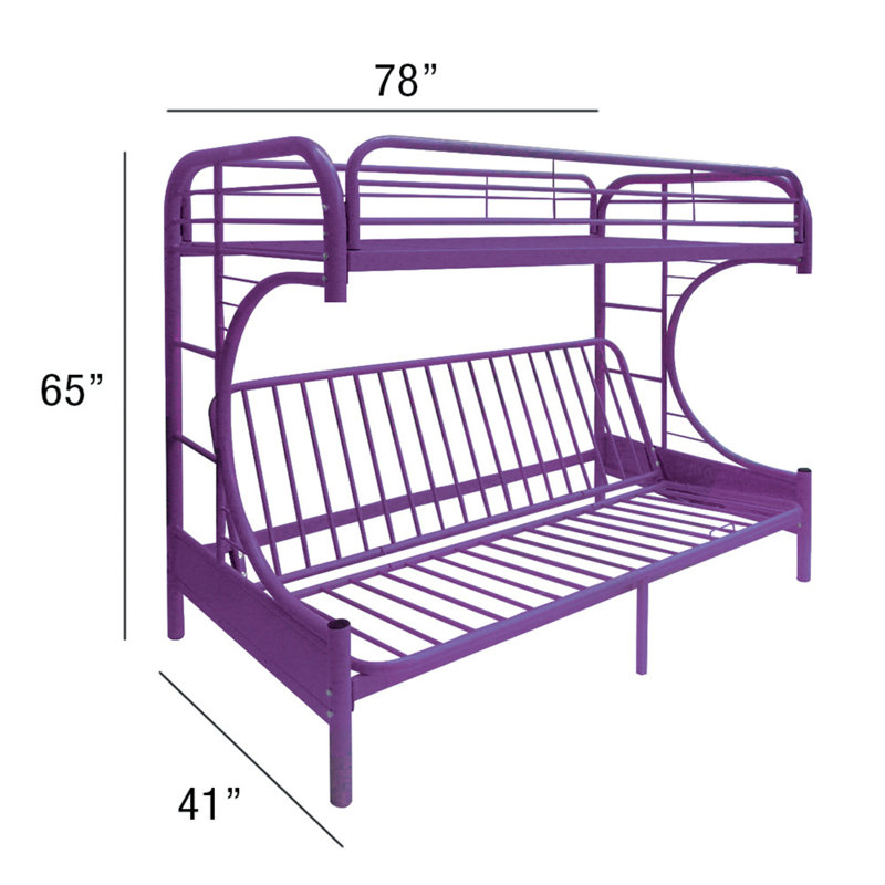 ACME Eclipse Futon Audeliz (Twin/Full), Purple, Twin Over Full, Purple