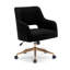 33'' H Boucle Upholstered Rolling Task Chair-1581839544