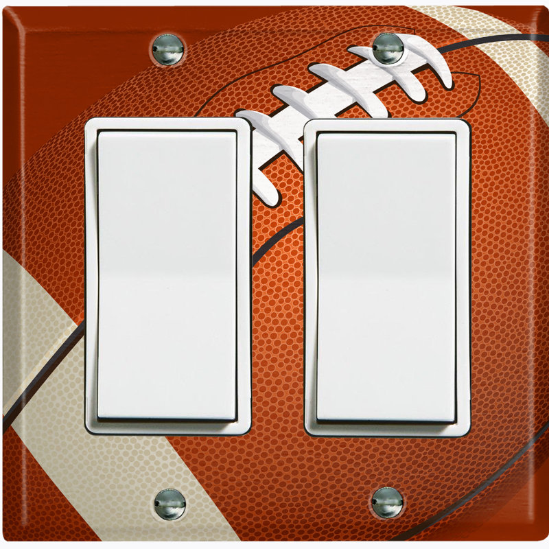 Football Kids Room Sports Game 2 - Gang Toggle Light Switch Standard Wall Plate