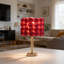 Lampe de table en métal / acrylique 18,25 po Red Roses in Bloom-2100347952
