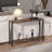 Console Table, Entryway Table With Storage, Industrial Sofa Table With V Design, 2-Tier Narrow Console Table-537844815-549872530