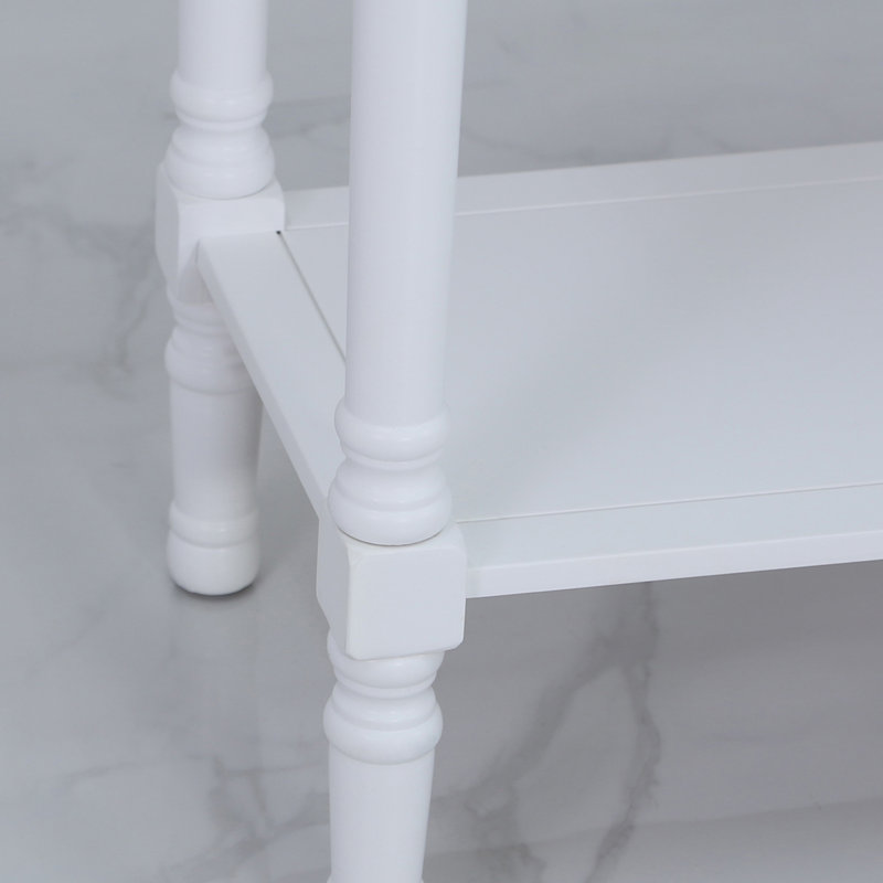 3 Drawer Console Table for Hallway & Living Room Furniture, Slim Entry Hall Table Cabinet, 81 H x 120 W x 35 D cm, White