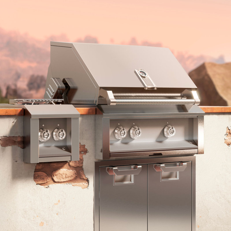 Aspire Grill Built-In, 2 U-Burner, Rotisserie 30", Natural Gas