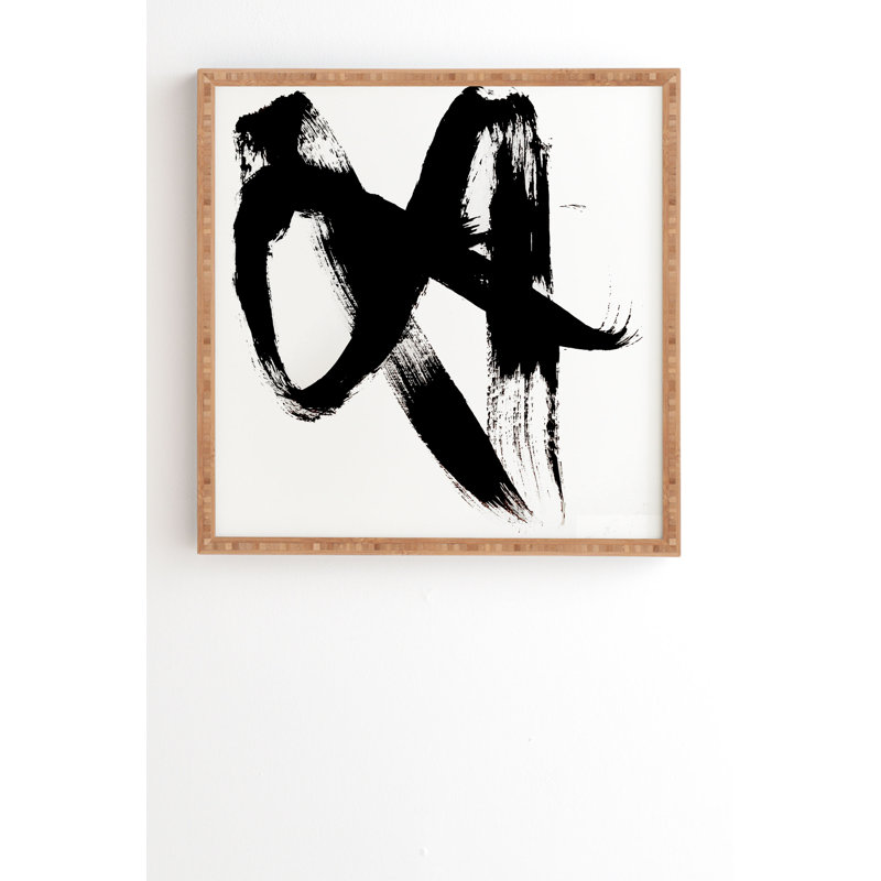 «Brushstroke 2», reproduction d'impression sur toile, H 20 po x l 20 po x p 1 po, Armature en bambou, Pas de tapis