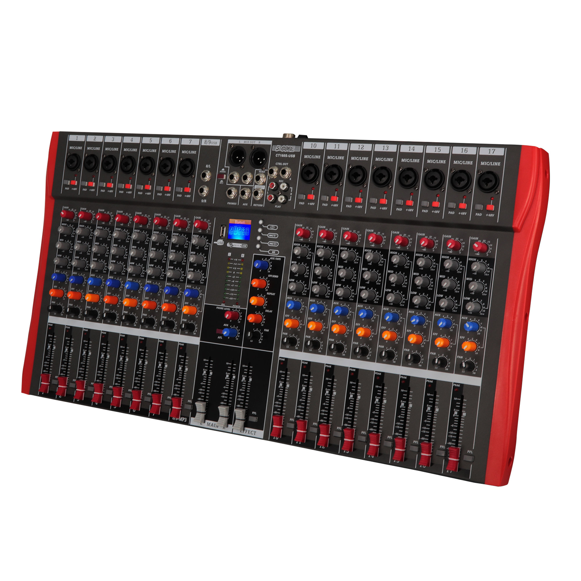 5 Core Audio Mixer DJ Equipment Digital Sound Board Karaoke XLR