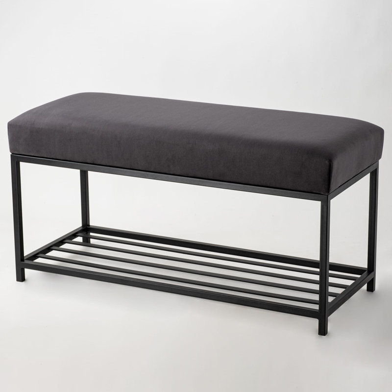 Eviemarie Velvet Upholstered Storage Bench, H50 x W45 x D40cm