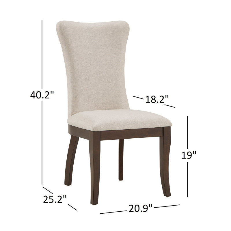 Chaise rembourrée à oreilles Lydon