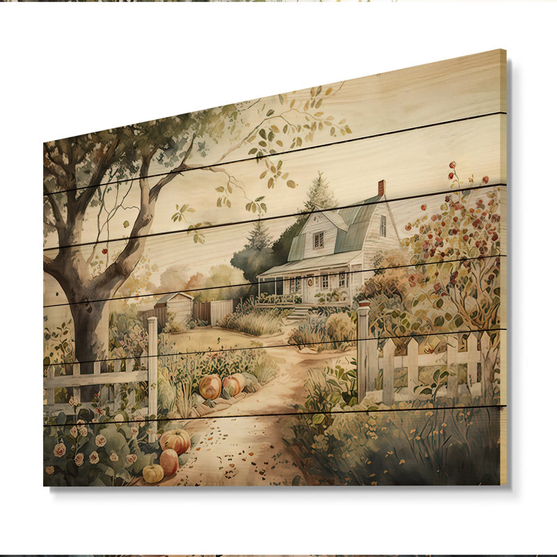 Chatillon jardin frais au chalet II - impression, H 30 po x l 40 po x P 1,5 po