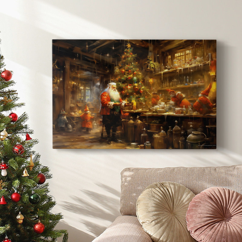 Christmas Holiday Arts - Toile tendue avec châssis, H 18 po x l 27 po