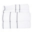 Ensemble de serviettes de salle de bain 6 pièces Lavish Home - Essentiels de salle de bain 100% coton 525GSM - 2 draps de bain, 2 serviettes à main et 2 débarbouillettes pour le bain, la douche, la salle de sport, le spa et le dortoir (blanc)-1506252955-1585155457