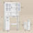 Over The Toilet Storage Cabinet With Pulley And Glass Doors, White