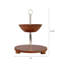 Desserte Mikasa Gourmet Basics Hamden 2 niveaux, plateau en bois et plateau en bois