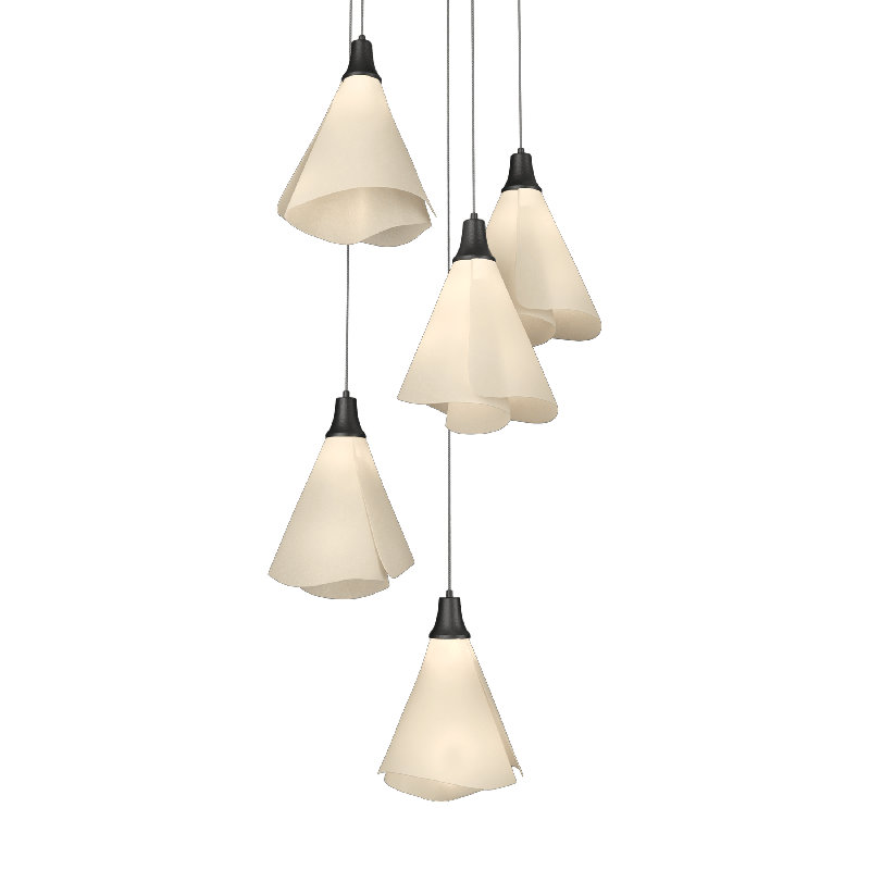 Mobius 5 - Light Cluster Pendant, 130", Black, 5