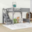 Lit mezzanine avec garde-robe intégré et tablettes de rangement-815377155-815377153