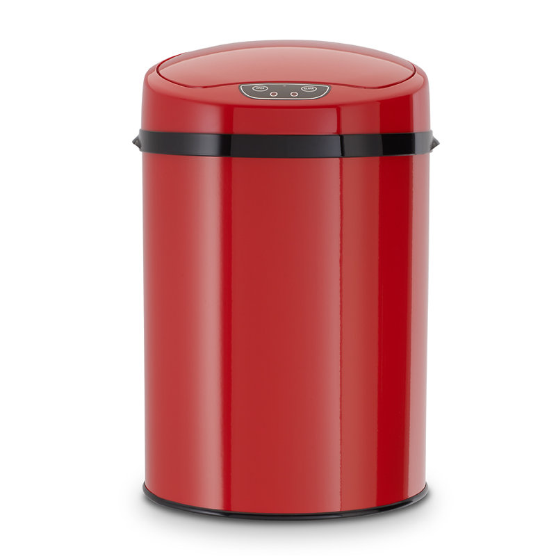 9 L Abfalleimer aus Edelstahl, Inox Red